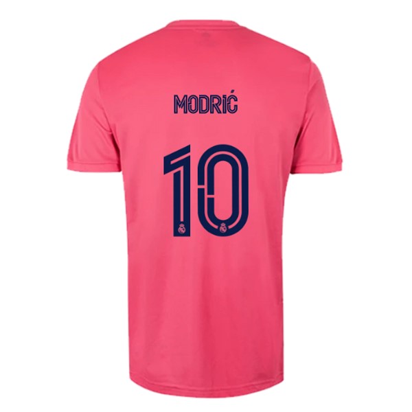 Camiseta Real Madrid Segunda equipo NO.10 Modric 2020-2021 Rosa